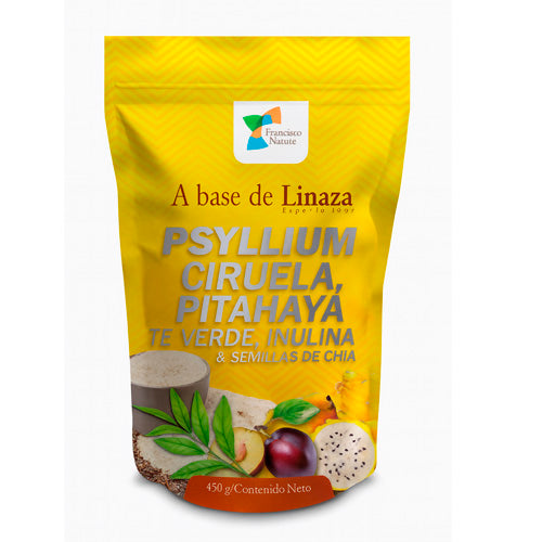 FIBRA PSYLLIUM CIRUELA, PITAMAYA X 450GR FUSION NATURAL