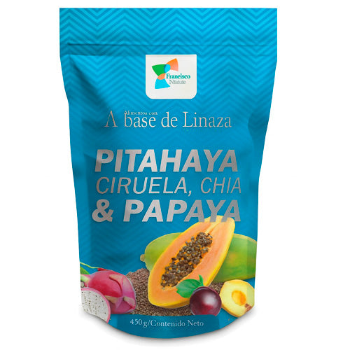 FIBRA PITAHAYA CIRUELA, CHIA Y PAPAYA X 450GR FUSION NATURAL
