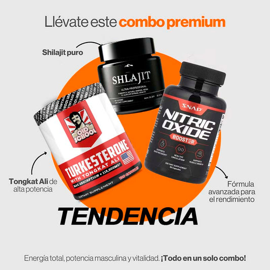 Combo de Tres (Turkesterona, Shilajit y Oxido Nitrico)