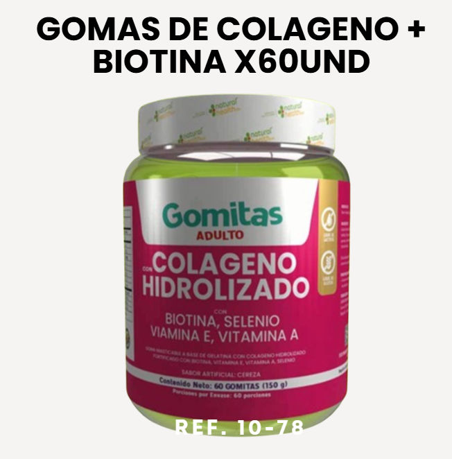 GOMAS DE COLAGENO + BIOTINA X60UND