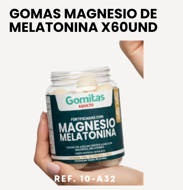 GOMAS MAGNESIO DE MELATONINA X60UND