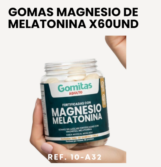 GOMAS MAGNESIO DE MELATONINA X60UND