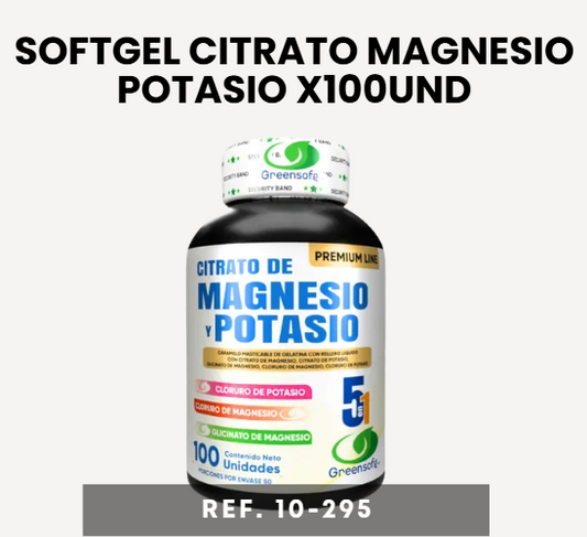 SOFTGEL CITRATO MAGNESIO POTASIO X100UND
