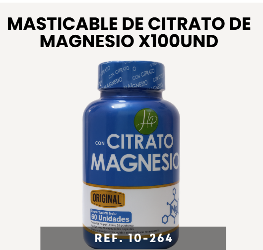 MASTICABLE CITRATO DE MAGNESIO X100UND
