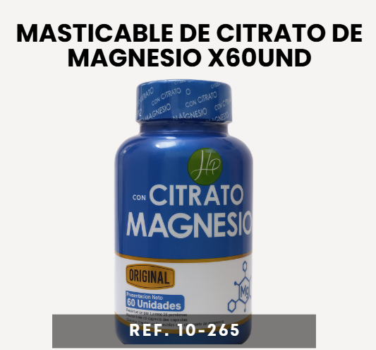 MASTICABLE CITRATO DE MAGNESIO X60UND
