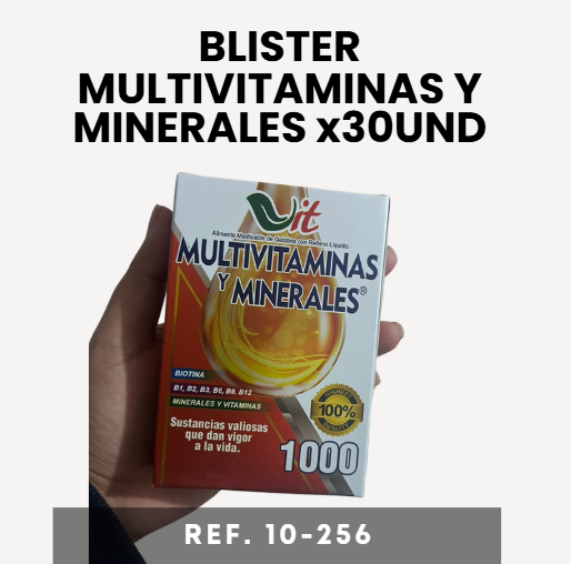 BLISTER MULTIVITAMINAS Y MINERALES  X30UND