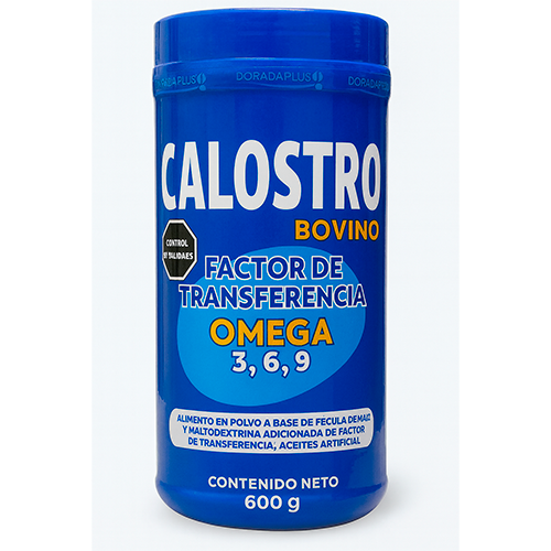 POLVO CALOSTRO BOVINO + FACTOR TRANSFERENCIA CON OMEGA 3.6.9 X600GR